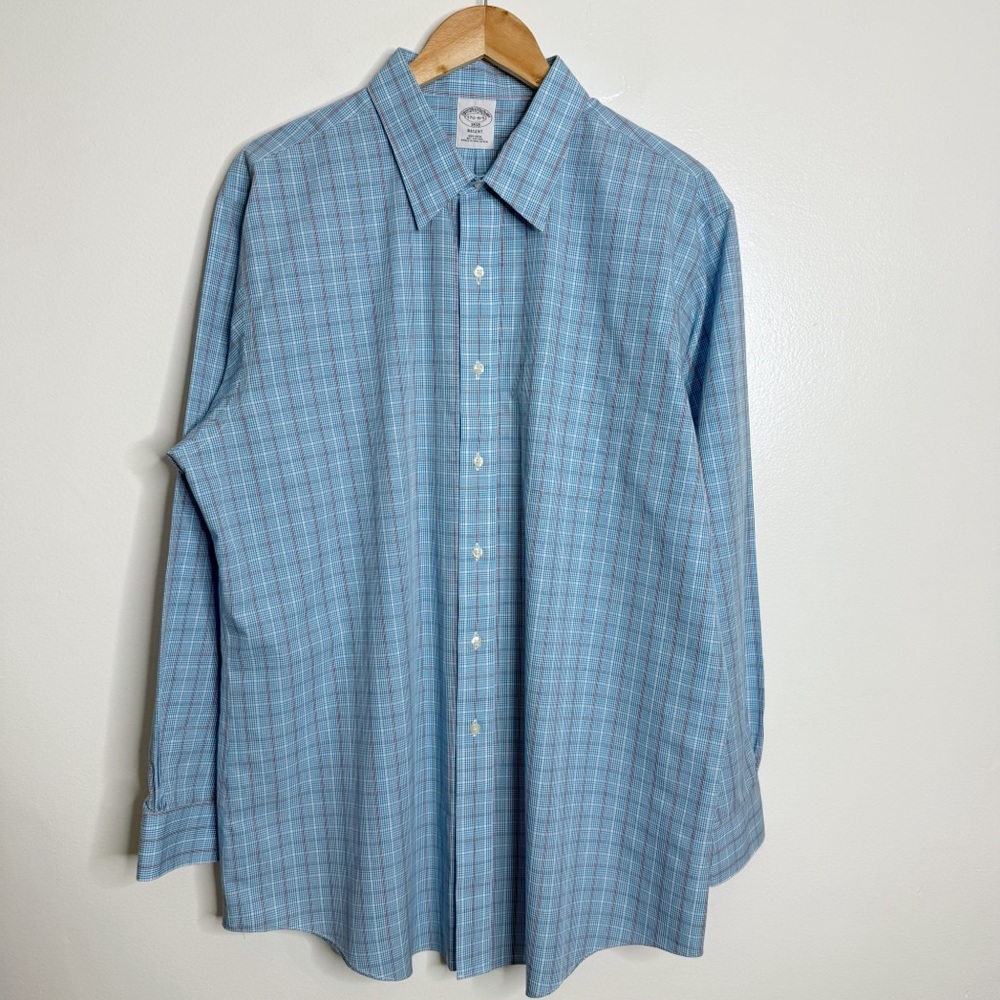 NWOT Brooks Brothers Men's Regent Button Down Casual Shirt 17 1/2 XL Preppy